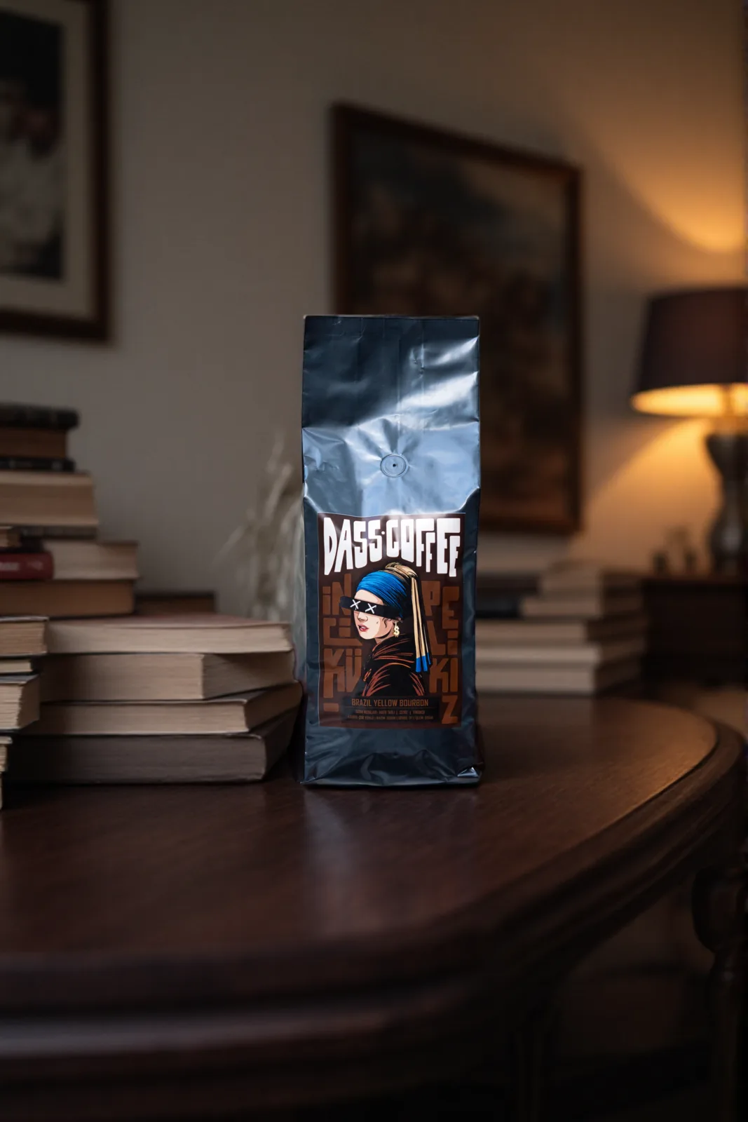 Coffee pouch, before and after editing