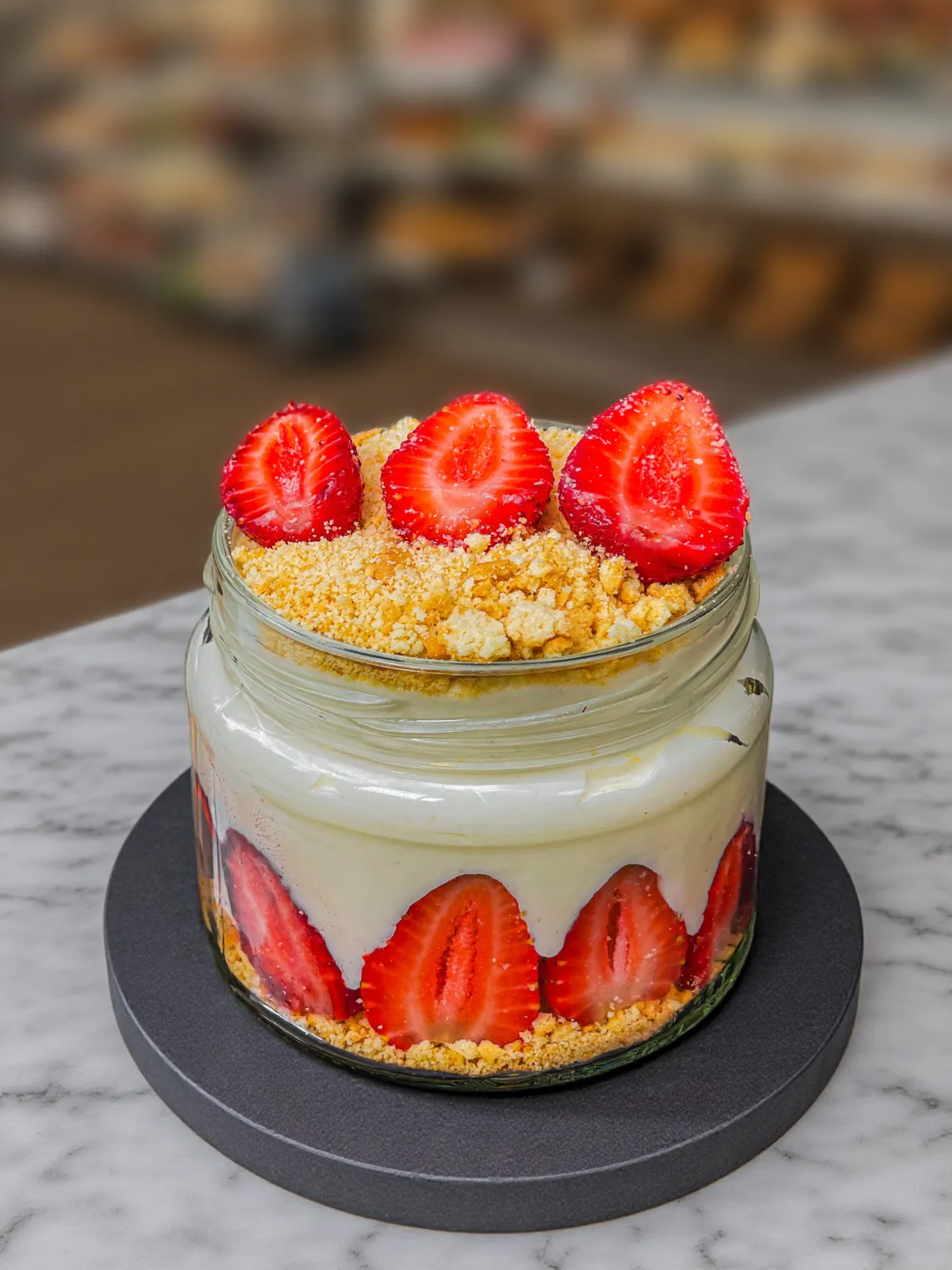 Dessert jar, before and after editing