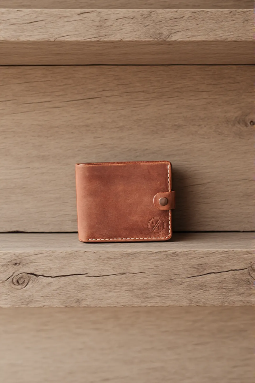 Leather wallet, before and after editing